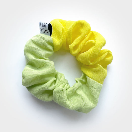 zweifarbiger Scrunchie gelb grün