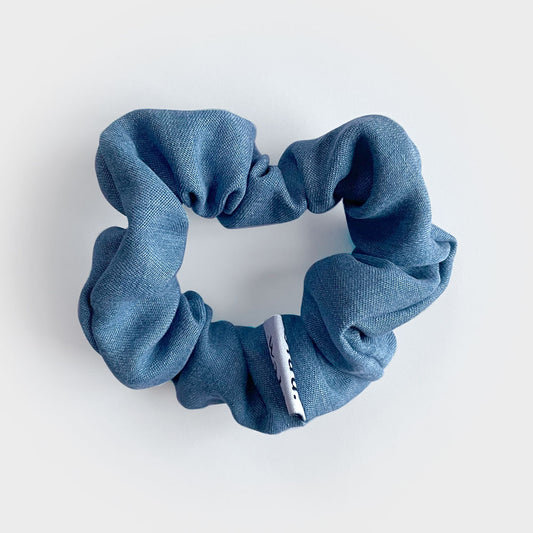 meerblau waldgrün Jeans Upcycling Scrunchie
