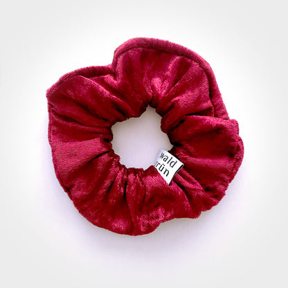 meerblau waldgrün Samt Upcycling Scrunchie rot