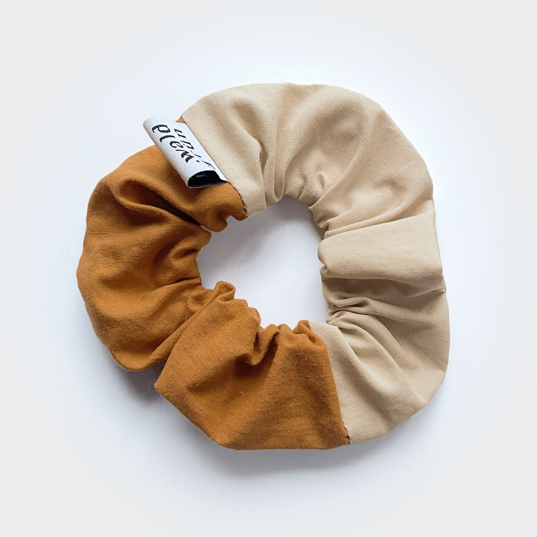 zweifarbiger scrunchie beige