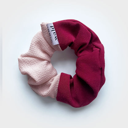zweifarbiger Scrunchie Rosa Bordeaux