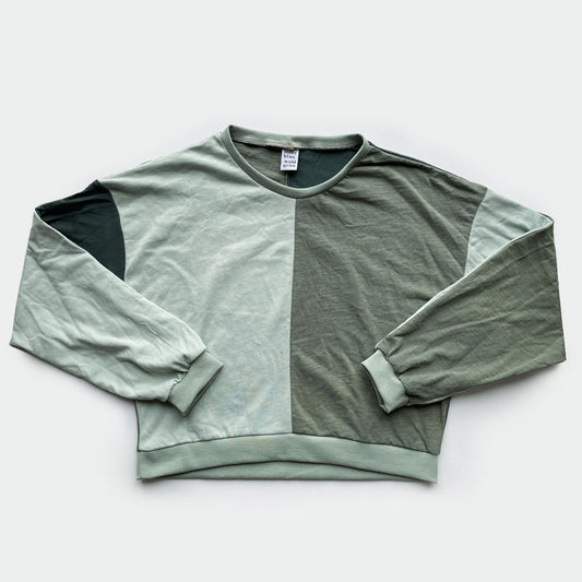 meerblau waldgrün Upcycling Sweater mint